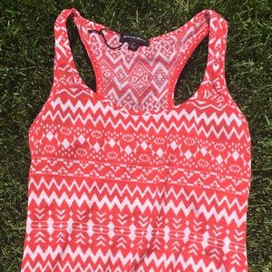 Coral Printed Maxi Dress